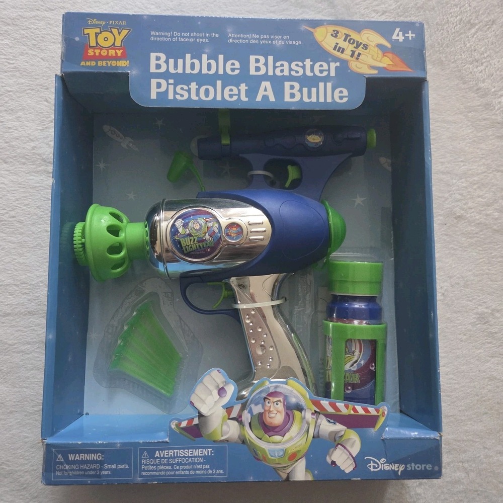 Vintage Y2K Disney Store Toy Story And Beyond Buzz Bubble Blaster 3 In One Dart